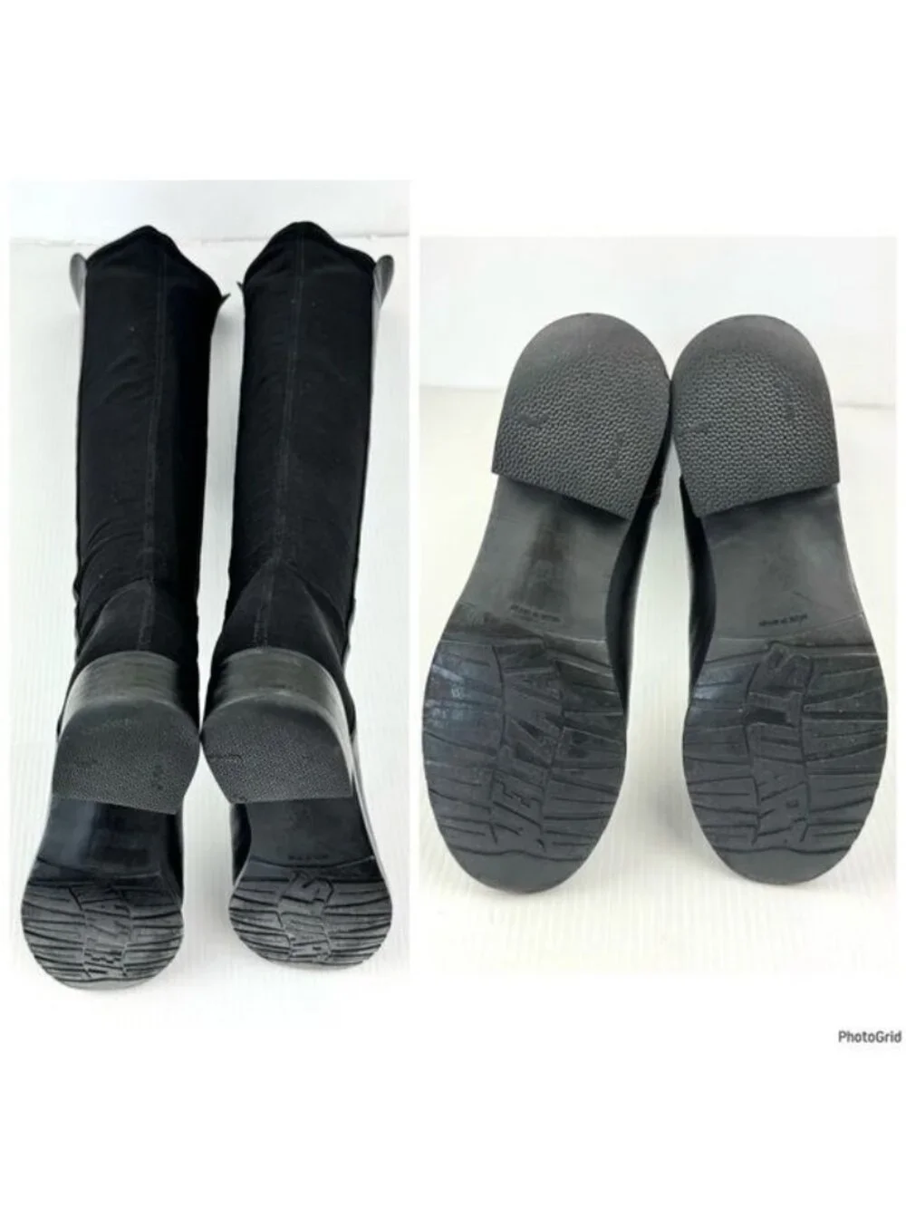 Stuart Weitzman 5050 Over-The-Knee block heel Black Nappa Leather Boots 6.5
